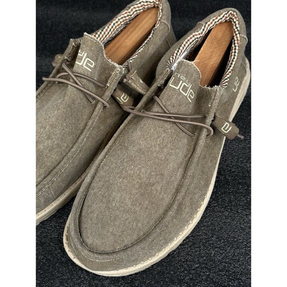 Hey Dude Wally Slip On Shoes Men’s 12 Nut Brown Chambray Casual 110061600 - Picture 7 of 16